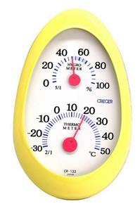 CRECER溫度計/濕度計CR-133(黃色)