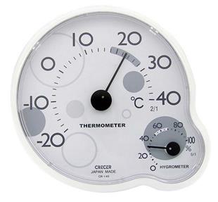 CRECER溫度計/濕度計CR-140(白色)