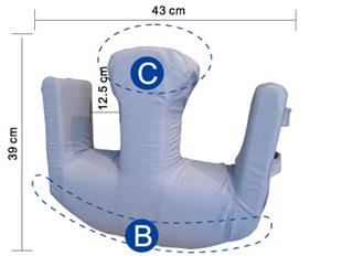 強生山型防水翻身枕/翻身腳墊TV-109
