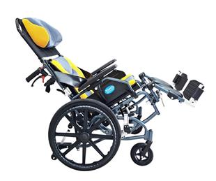 耀宏機械式輪椅-鋁合金躺式輪椅YH118-4(中輪)空中傾倒